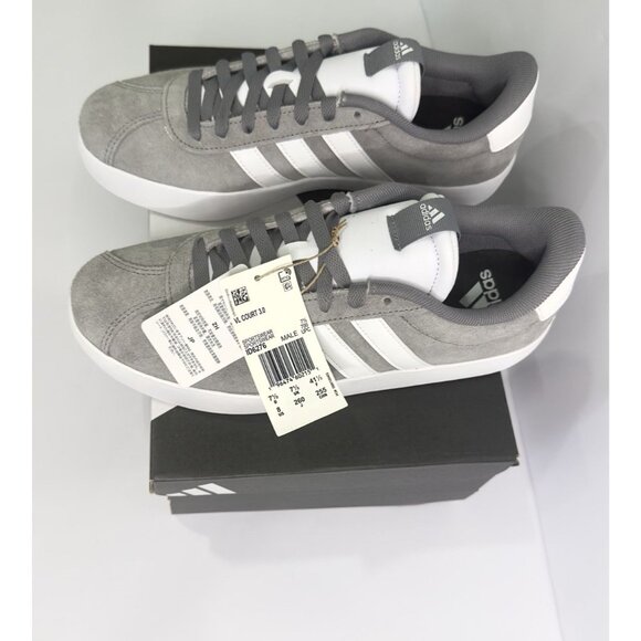 Adidas VL Court 3.0 Men’s Sneakers Gray/White Suede – Size 8 – New With Box - Picture 7 of 11